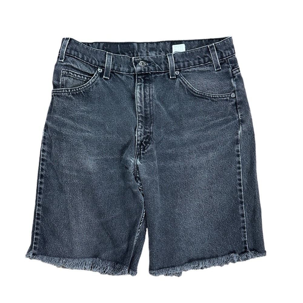 Vintage 90s Levi 550 Black Denim Jean Jort Shorts Size 33 Bermuda shorts